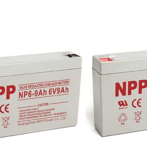 NPPower 6V 9Ah, 6 Volt 9Ah 6V 8Ah 6V 7Ah SLA Battery with F1 Style Terminals / （2pcs）