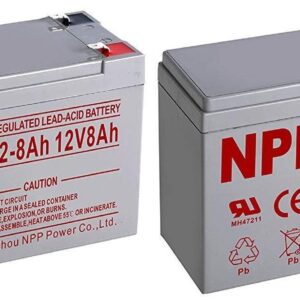 NPPower 12V 8Ah Rechargeable Sealed Lead Acid Home Alarm Security System Verizon Fios System Battery with F1 / (2pcs)