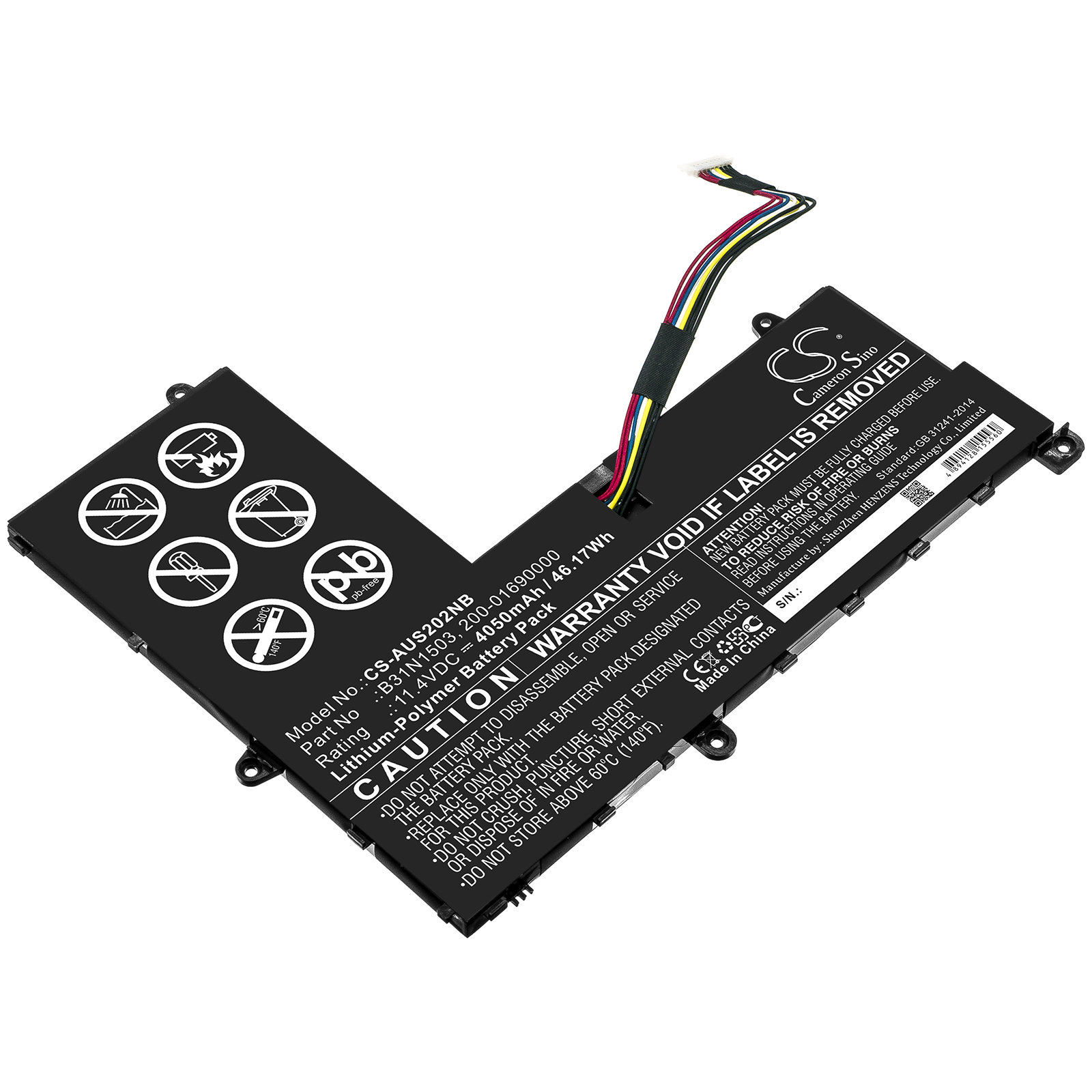 Asus 0B200-01690000, B31N1503 CS-AUS202NB