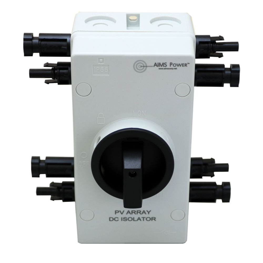 AIMS Power Solar PV DC Quick Disconnect Switch 1600V 64 Amps ETL Listed to UL Standards