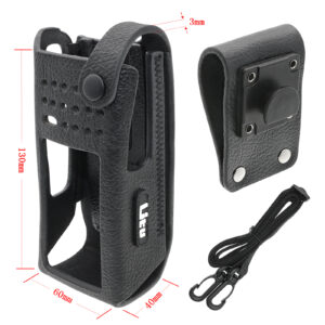 Hard Leather Carry Case Belt Loop for DP4801Ex ATEX Full-Keypad Radio PMLN6099A