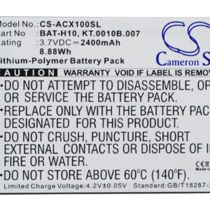 2400 mAh for Acer BAT-H10,KT.0010B.007