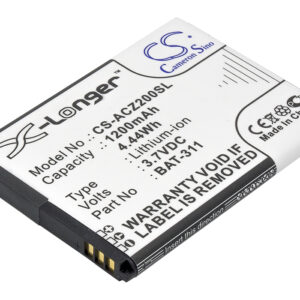 1200 mAh for Acer BAT-311,BAT-311(1ICP5/43/55),KT.0010S.011
