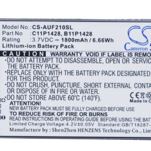 1800 mAh for Asus 0B200-01480200,B11P1428 (1CP5/51/71),C11P1428 (1CP5/51/71)
