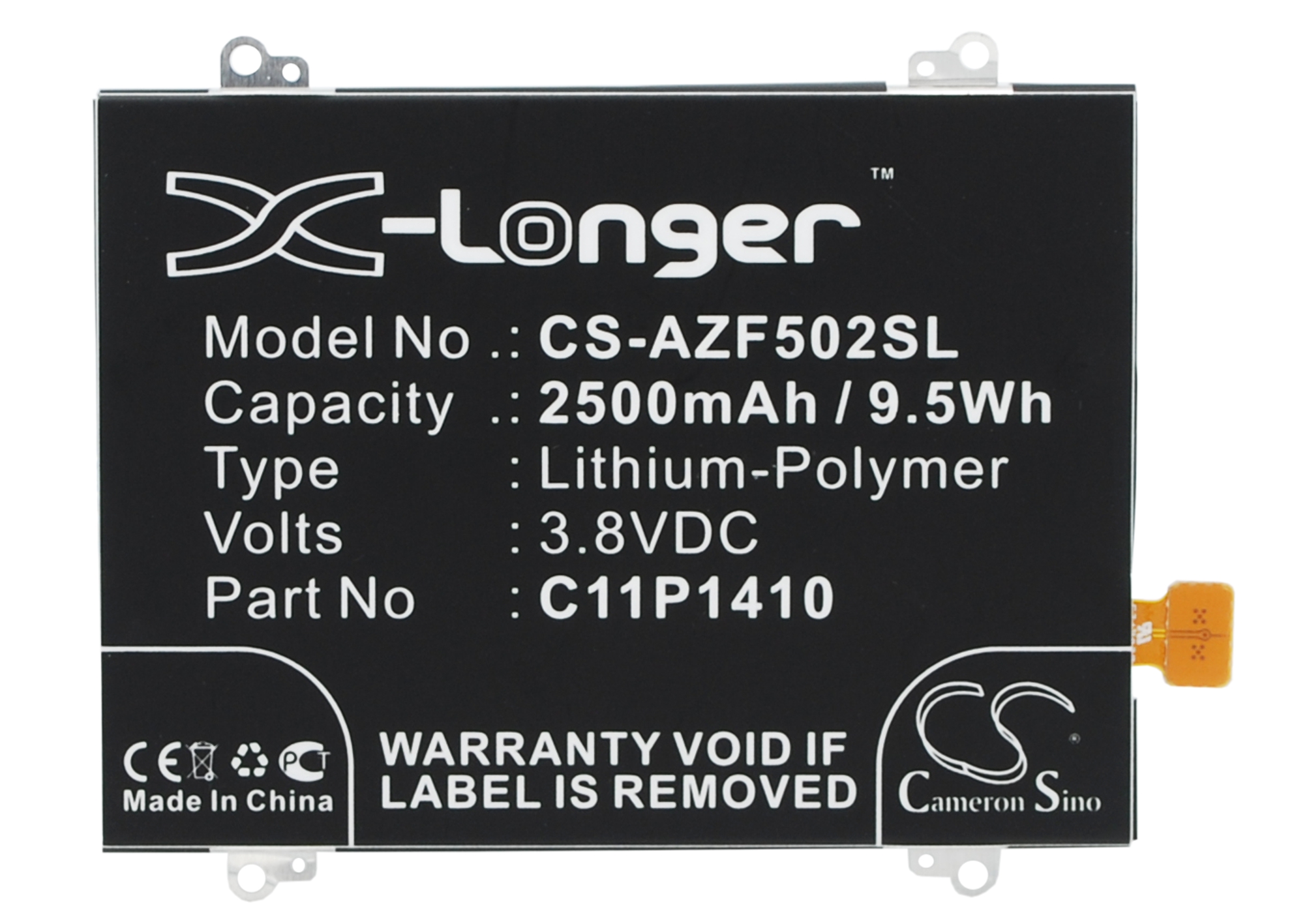 2500 mAh for Asus 0B200-01210100,C11P1410