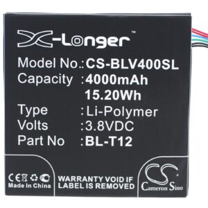 4000 mAh for LG BL-T12,EAC62438201