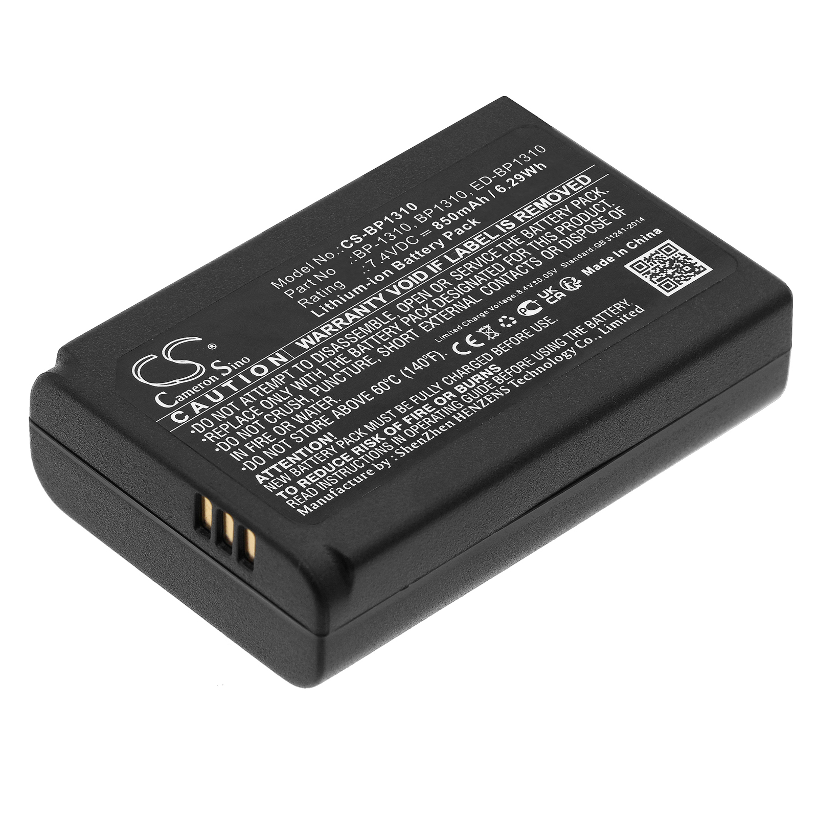 850 mAh for Samsung BP-1310,BP1310,ED-BP1310