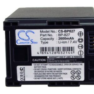 2600 mAh for Canon BP-820,BP-827,BP-828