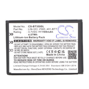 1100 mAh for Globalsat 401-BTT,LIN-331,Z300