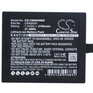 3700 mAh for CONTEC CMS7000,CMS7000 Patient Monitor,CMS7000 Portable Vital Signs ICU Patient,CMS8000,CMS8000 Patient Monitor,CMS9000,CMS9000 Patient Monitor,SpO2 Medical Sensors