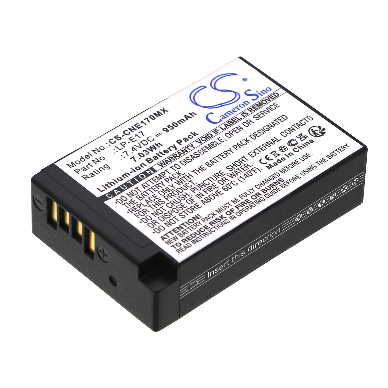950 mAh for Canon LP-E17