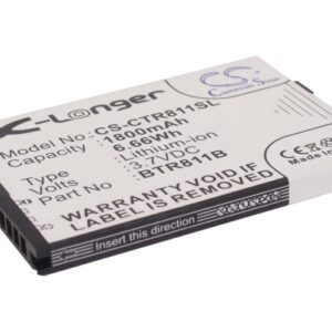 1800 mAh for Casio BTR811B,CA-201L1