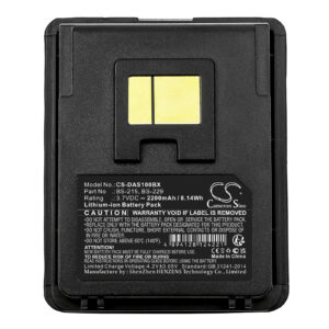 2200 mAh for Datalogic 127021590,127021591,94ACC0054,BS-215,BS-229