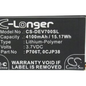 4100 mAh for Dell 0CJP38,0DHM0J,0YMXOW,P706T