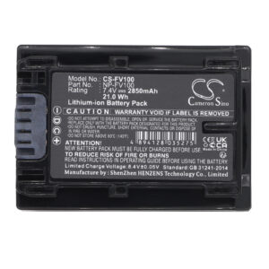 2850 mAh for Sony NP-FV100