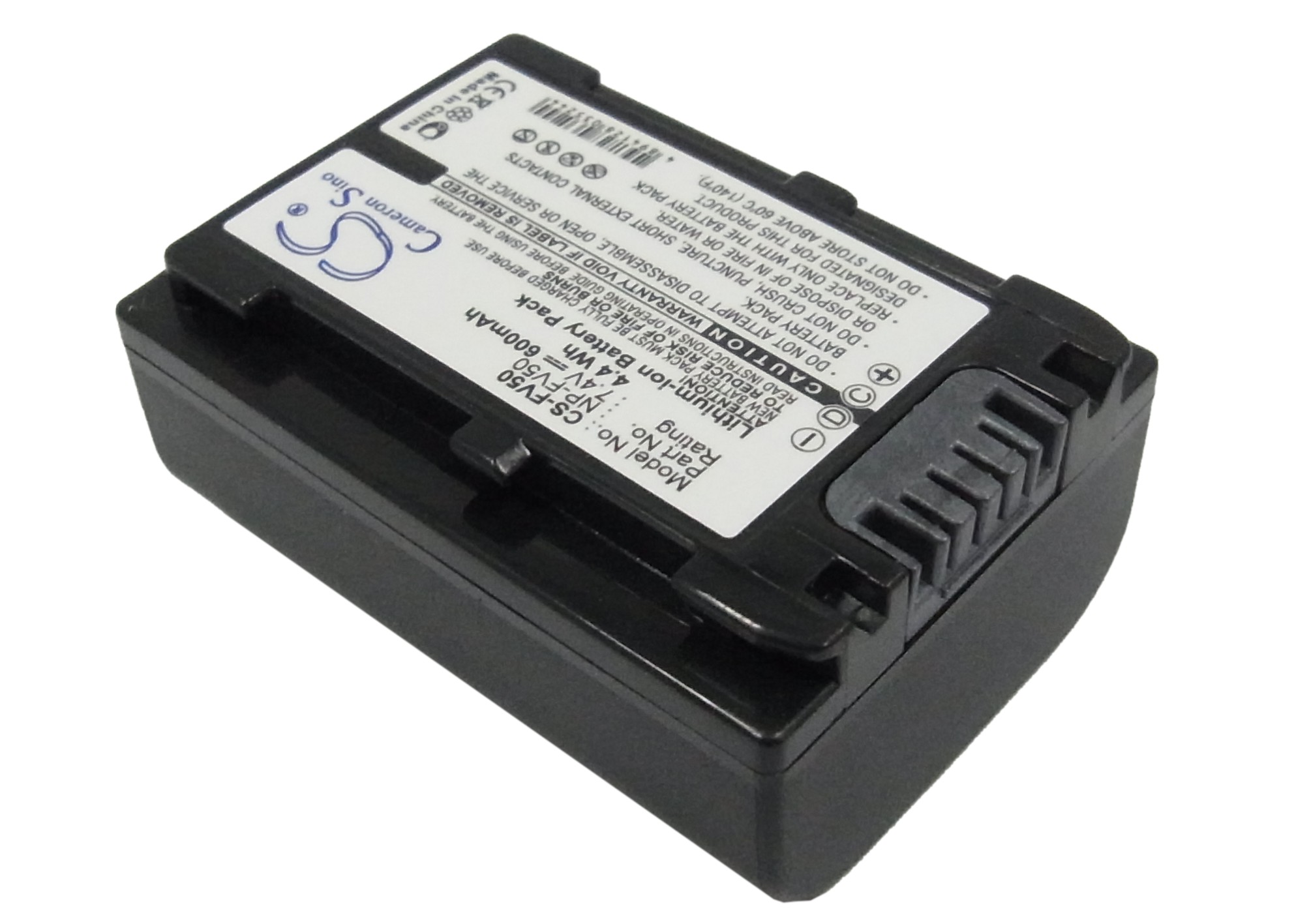 600 mAh for Sony NP-FV50