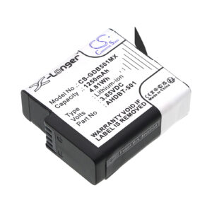 1250 mAh for GoPro 601-10197-00,601-27537-000,AABAT-001,AABAT-001-AS,AHDBT-501