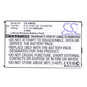 1400 mAh for Garmin 010-10567-08,101056708,IA1XB12H2