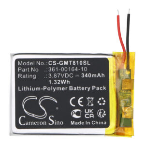 Replaces battery for Garmin Instinct Solar, STD-810G, Li-Polymer 340mAh