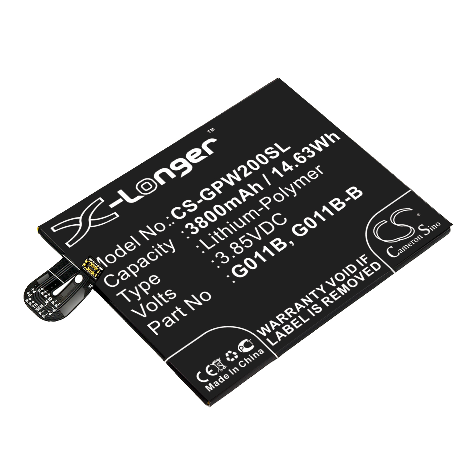 3800 mAh for Google 35H00273-00M,G011B,G011B-B