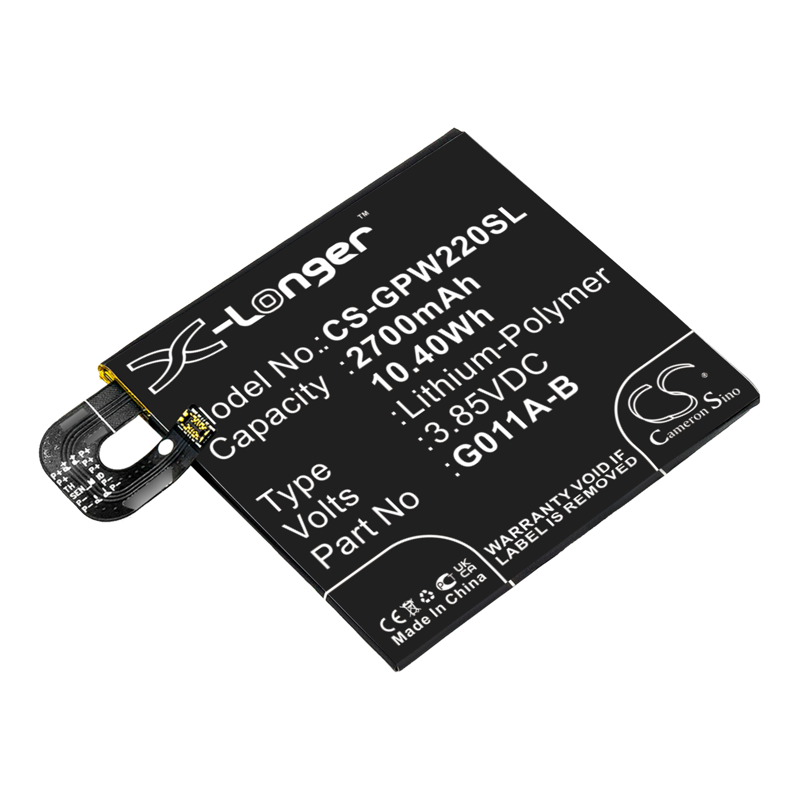 2700 mAh for Google 35H00272-01M,35H00272-03M,G011A-B