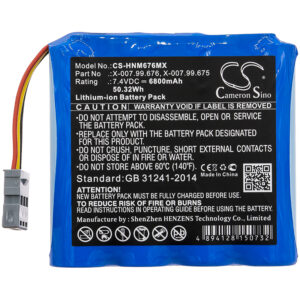 6800 mAh for Heine X-007.99.675,X-007.99.676,X-07.99.675,X-07.99.676
