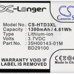1300 mAh for AT&T 35H00143-01M,35H00154-01M,BA S460,BA S540,BD29100