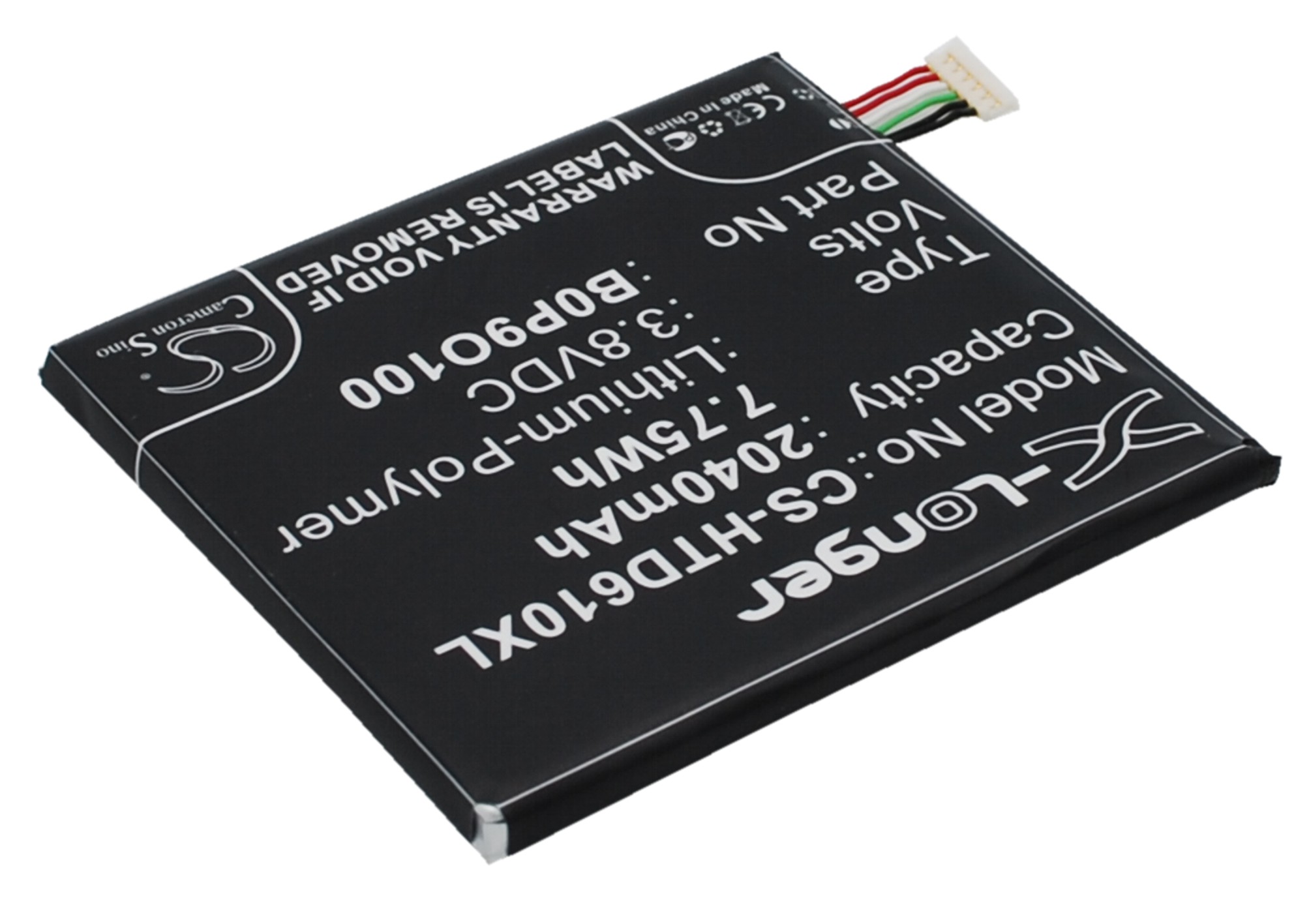 2040 mAh for HTC 35H00222-00M,35H00222-01M,B0P9O100,BOP90100