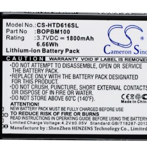 1800 mAh for HTC 701701000951,BOPBM100