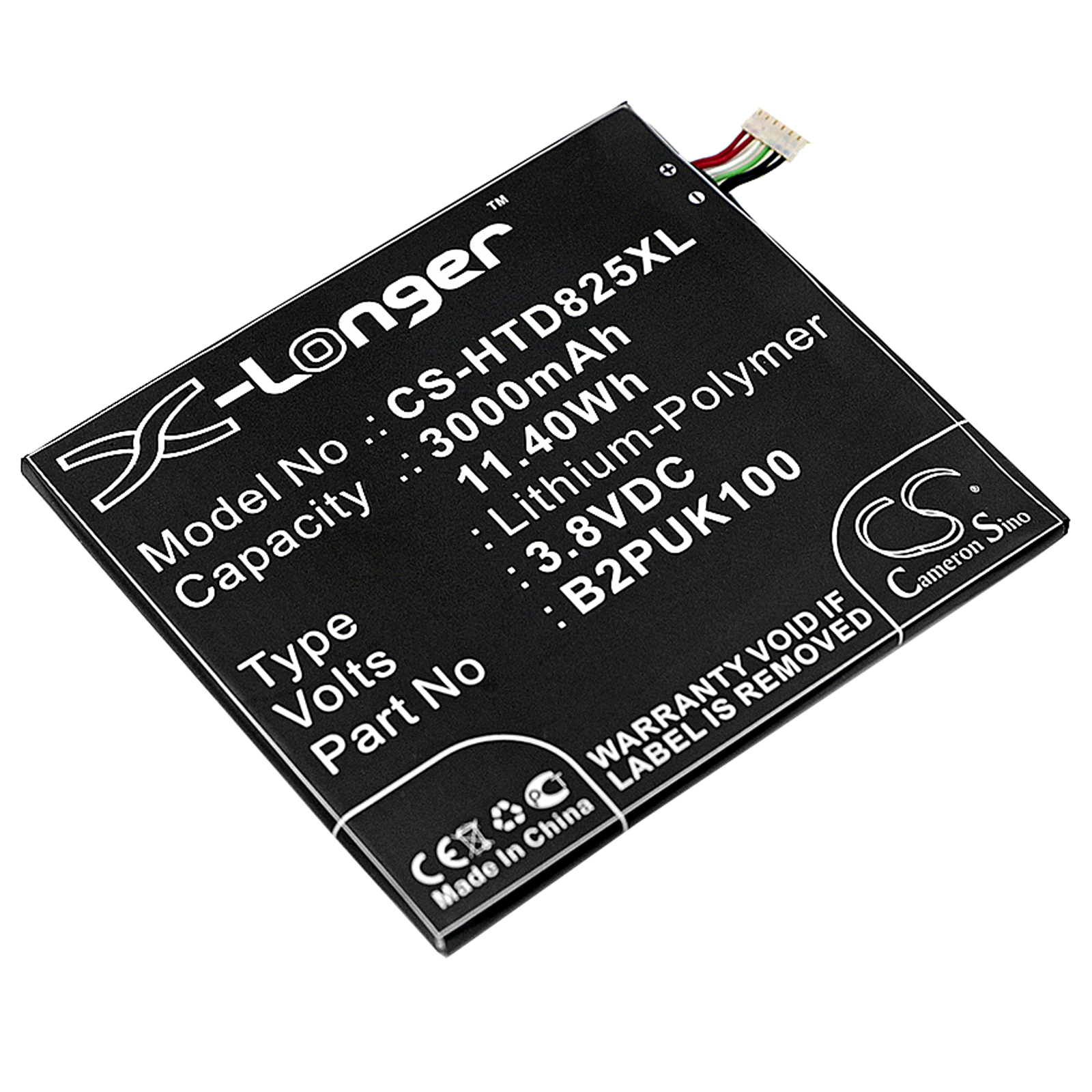 3000 mAh for HTC 35H00258-00M,35H00258-03M,B2PUK100