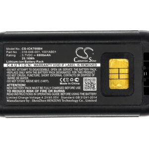 6800 mAh for Intermec 1001AB01,1001AB02,318-046-001,318-046-011,AB18