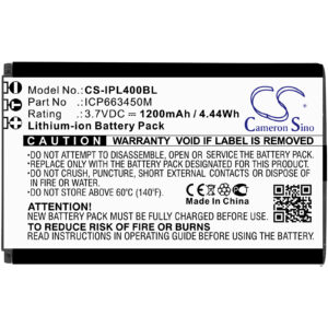 1200 mAh for Infinite Peripherals ICP663450M