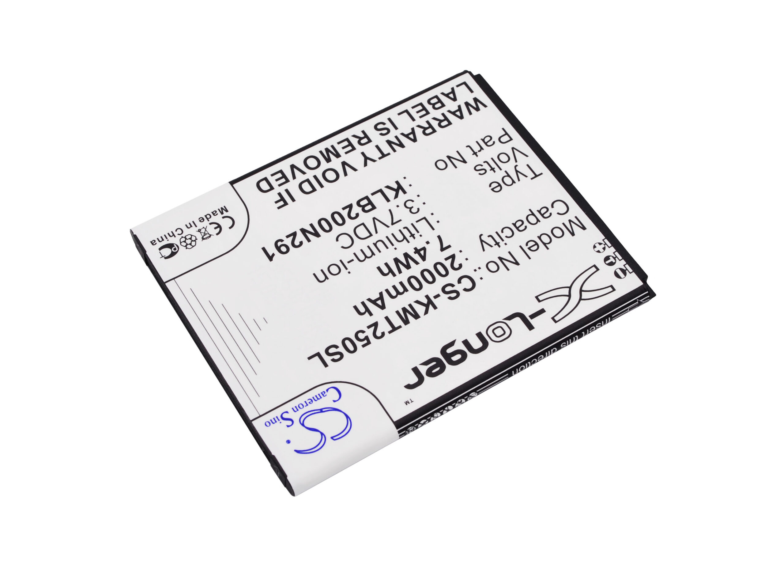 2000 mAh for KAZAM 5834003661,KLB200N291,KXX50