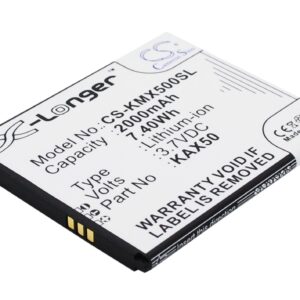 2000 mAh for KAZAM KAX50,KAX50-XJFAL009330