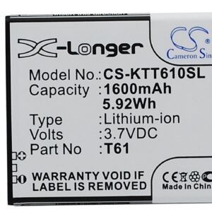 1600 mAh for K-Touch T61