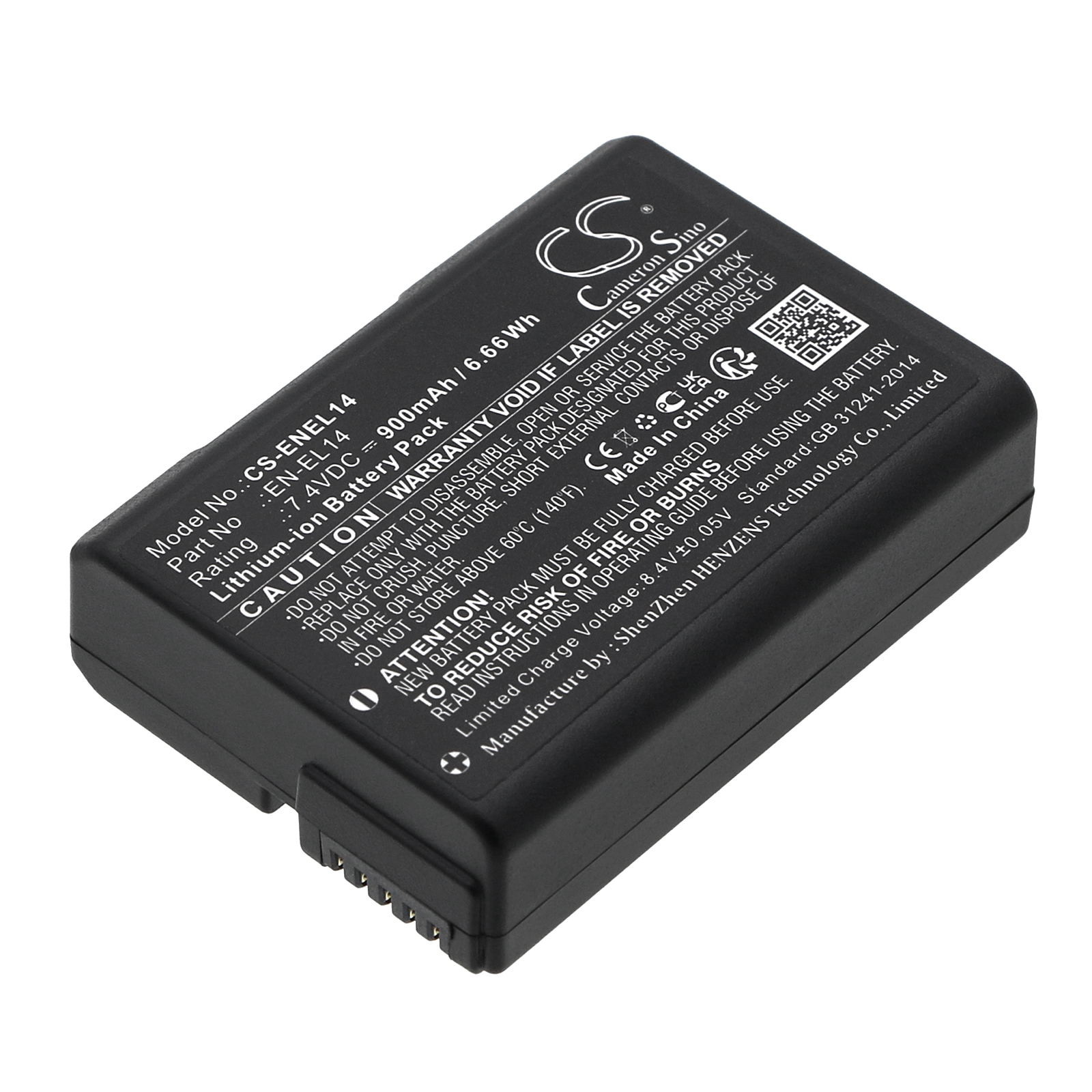 900 mAh for NiKon EN-EL14,EN-EL4,EN-EL4a,EN-EL4e