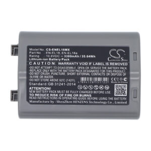 3300 mAh for NiKon EN-EL18,EN-EL18a