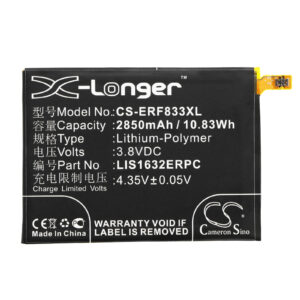 2850 mAh for Sony 1305-6549,LIS1632ERPC