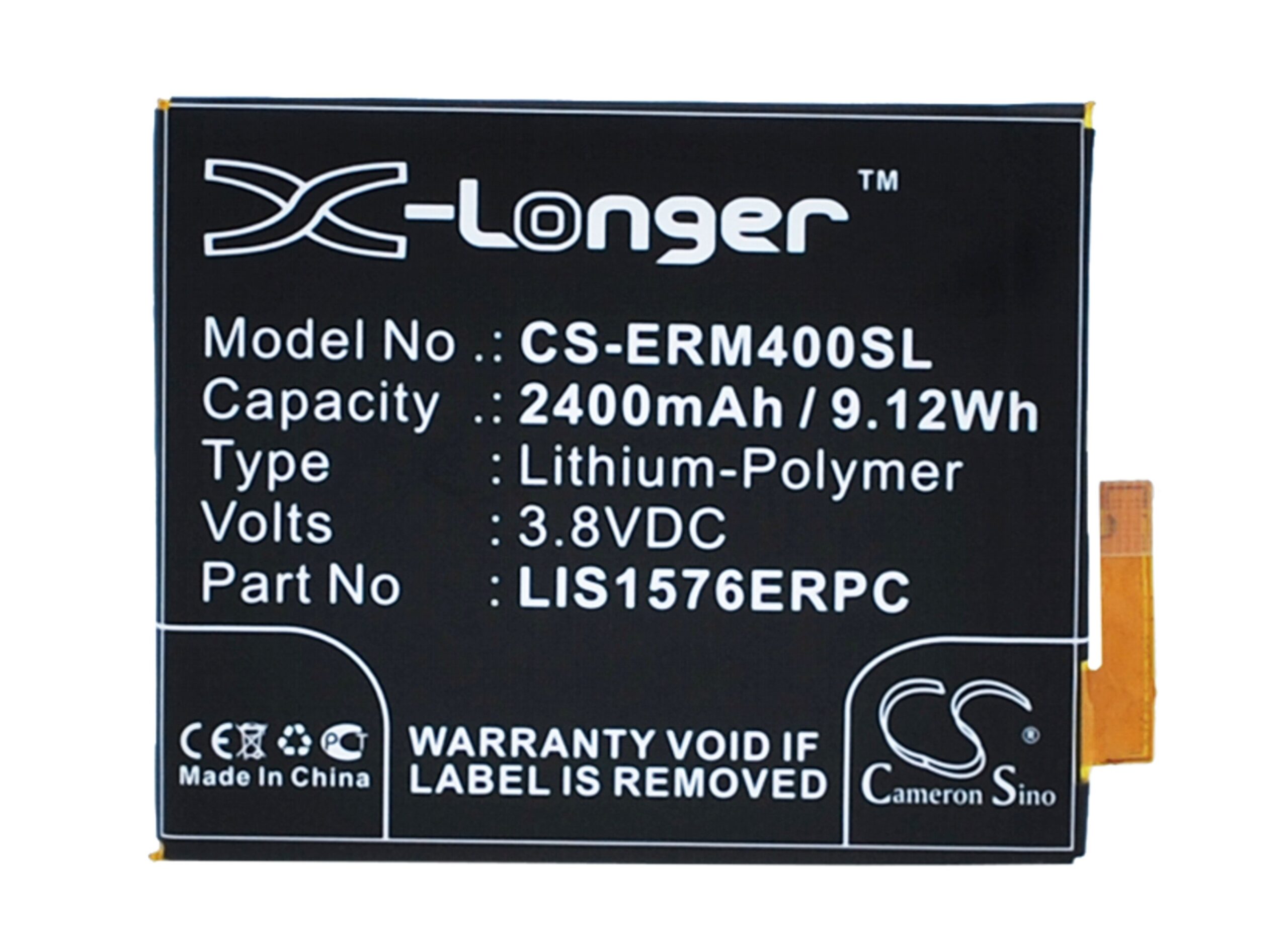 2400 mAh for Sony Ericsson AGPB014-A001,LIS1576ERPC