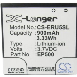 900 mAh for Sony Ericsson EP500