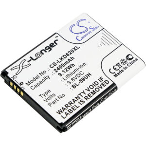 2400 mAh for LG BL-59UH,EAC62258701,EAC62258801