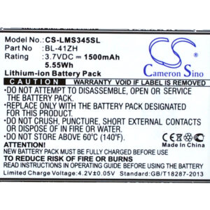 1500 mAh for LG BL-41ZH,BL-41ZHB,EAC62378407,EAC62778201