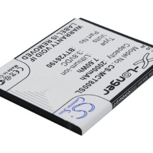 2000 mAh for Mobistel BTY26190,BTY26190Mobistel/STD,Cynus T8
