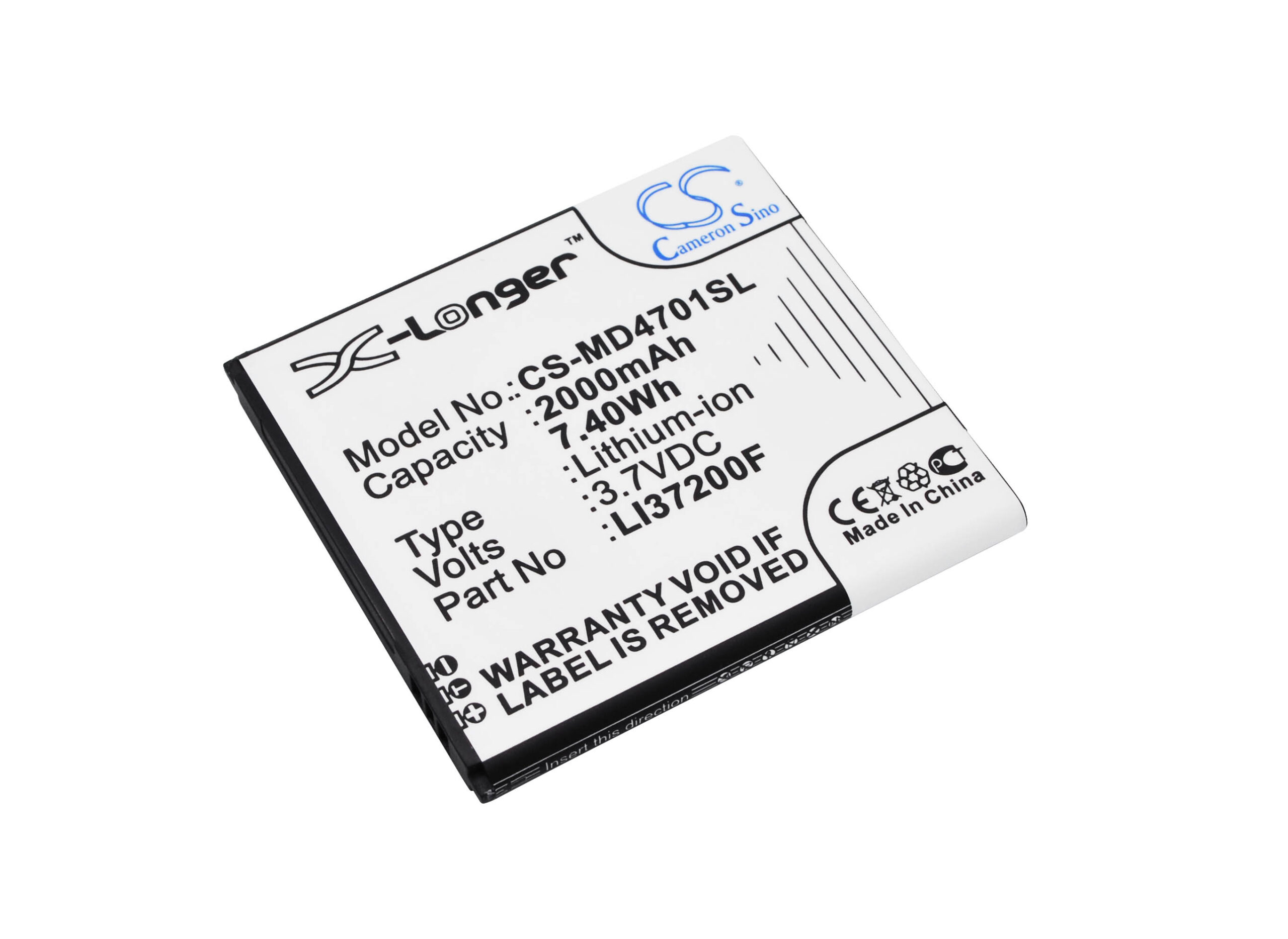 2000 mAh for Medion LI37200F