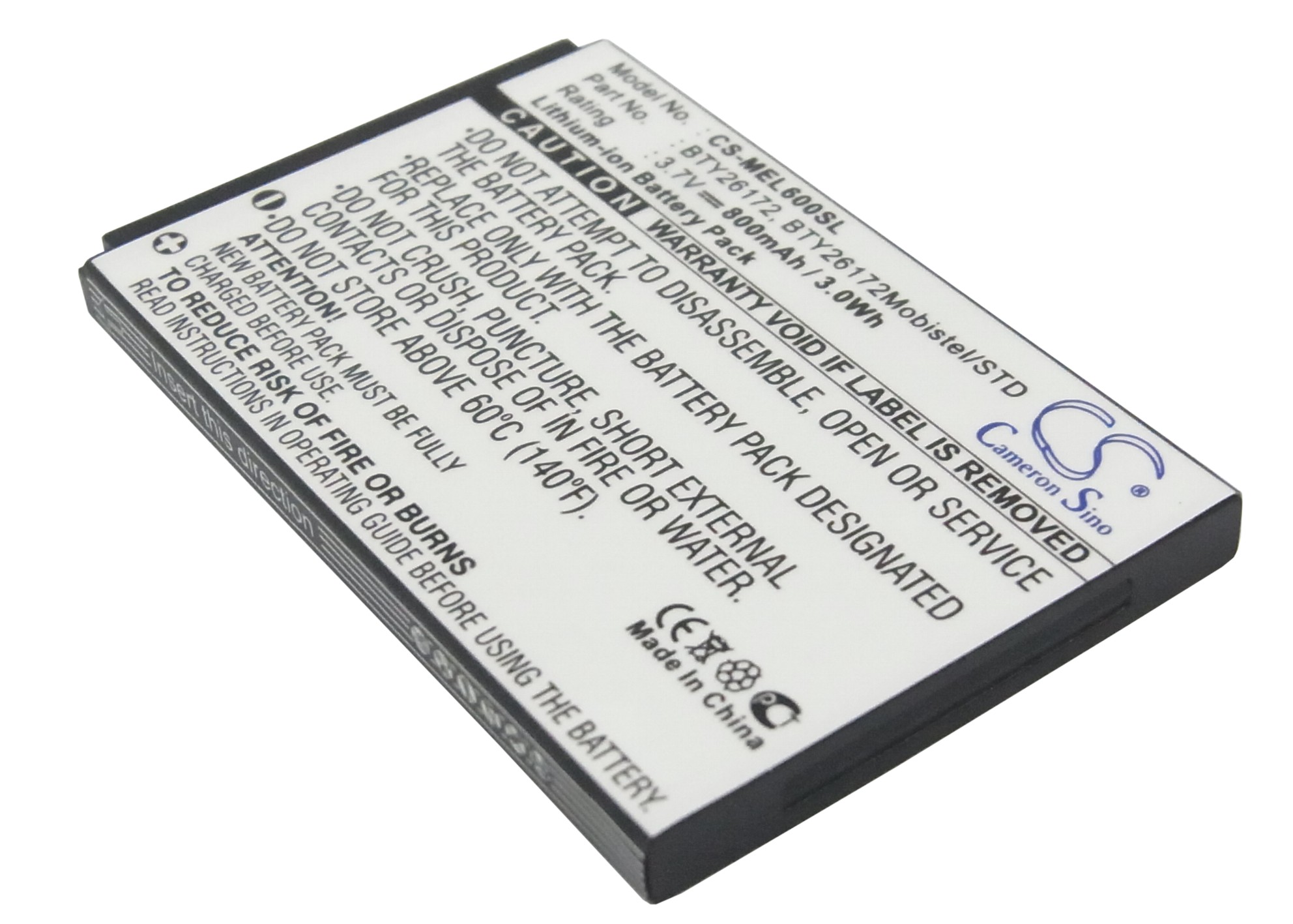 800 mAh for Emporia BTY26172,BTY26172Mobistel/STD