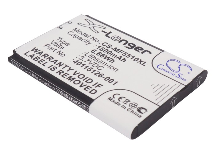 1800 mAh for Novatel Wireless 40115126-001,DC130318BA1Y