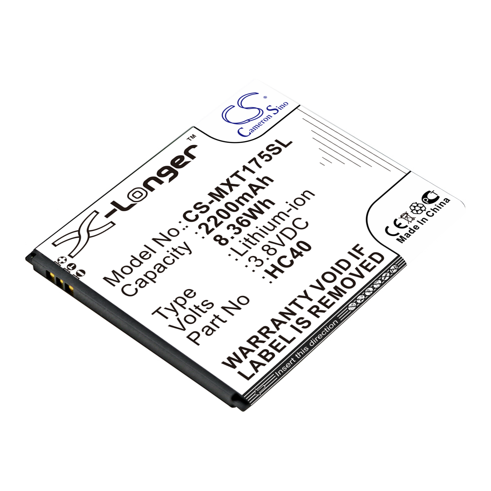 2200 mAh for Motorola HC40