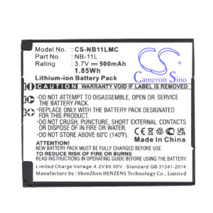 500 mAh for Canon NB-11L,NB-11LH