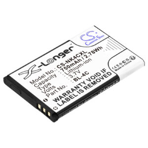 750mAh Replacement Battery for Olympia Vox Color, Vox Color 2159, Nokia BL-4C