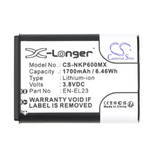 1700 mAh for NiKon EN-EL23